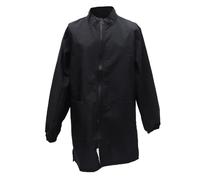 NESTINGHO Anti-Static Pet Worker Overalls Black Waterproof Grooming Smock with Zipper for Veterinary and Grooming Professionals Long Sleeve Protective Uniform