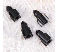 NESTINGHO Auto Tyre Valve Caps with Unique Shape 4pcs Black Made of Lightweight Aluminum Alloy Convenient to Grip and Easy to Install, Suitable for Automobiles and Motorcycles