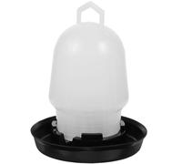 NESTINGHO Automatic Water Feeder for Chicken Coop with Plastic White Container, Easy to Fill and Dispense Water, for Professional Poultry Shops and Poultry Feeding Supplies