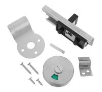 NESTINGHO Bathroom Indicator Bolt Lock for Sliding Stall Doors, Stainless Steel with Vacant Engaged Display, Narrow Lock Body, Rust Resistant for Commercial Bathroom and Public Restroom