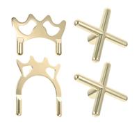 NESTINGHO Billiard Bridge Heads Snooker Bridge Accessories Portable Rust-proof 4pcs Made of Sturdy Zinc-aluminium Alloy, Easy to Store Suitable for Most People