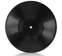 NESTINGHO Black Plastic Vinyl Record Wall Decor 12-Inch Retro Style Fake Record for Party and Room Decoration Single Piece Reusable Ornament