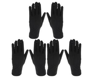 NESTINGHO Black Spandex Jewelry Gloves with No Affection to Finger Movement 3 Pairs One Size Stretchy Comfortable Gloves for Electronics Industry and Art Handling