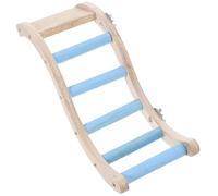 NESTINGHO Blue Plastic Budgerigar Wooden Ladder for Parrots and Pets, Stimulates Mind and Expands Activity Space, for Bird Cage Or Mouse Cage Accessories