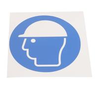 NESTINGHO Blue Self Adhesive Helmet Use Label Sticker for Factories and Warehouses, Easy to Paste Multipurpose Safety Helmet Warning Sign Made of Sturdy Pp and Synthetic Paper