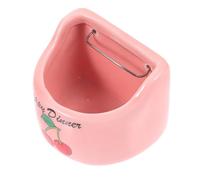 NESTINGHO Ceramic Small Animal Food Bowl for Rabbit and Squirrel, Practical Lightweight Incline Moulding Dish with Good Workmanship, Simple Generous Design for Feeding
