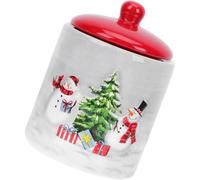 NESTINGHO Ceramic Tea Storage Jar with Airtight Lid, Simple Shape and Smooth Surface, for Kitchen or Christmas Gift, Sturdy Ceramic Storage Container for Tea or Snacks