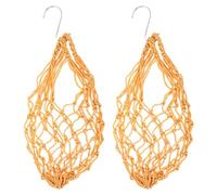 NESTINGHO Chicken Feeder Treats Holder Nylon Net Bag 1 Set Khaki for Corn and Melons Hanging Tool Stimulates Foraging