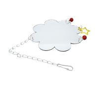 NESTINGHO Chicken Mirror Hanging Acrylic Bell with One-Way Mirror for Pet Hens and Cockatiels, Bird Cage Accessory for Chicken Coop