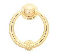 NESTINGHO Classical Alloy Door Knocker for Front Door, Zinc Alloy Material with Golden Finish, Modern and Vintage Style, Loud Sound, Wear Resistant, for Home Entry and Office Use