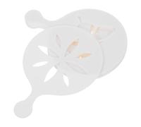 NESTINGHO Coffee Decorating Stencils Cookie Cake Stencils 8pcs PP Reusable Cappuccino Drawing Home Gatherings Butterfly Flowers Design
