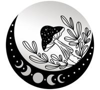 NESTINGHO Compact Moon Decal Acrylic Moon-Shaped Mirror Sticker Easy to Stick Not Easy to Fall Off Modern Simple Creative Wall Decor for Room