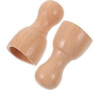 NESTINGHO Compact Wooden Massage Cup Set 2 Pcs Vacuum Cups for Foot and Back Care in Office and Traveling