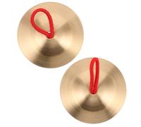 NESTINGHO Copper Finger Cymbals for Unique Percussion Instrument Sharp Sound Handheld Rhythm Maker for Boys Early Music Education and Dance Party Accessories