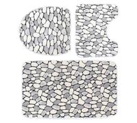 NESTINGHO Coral Water Set Bath with Fleece Absorption Bathroom to Clean Features, Elegant Simple Design Rug and Suitable for Hut and Camping Car Use