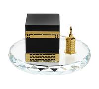 NESTINGHO Crystal Kaaba Miniature Model Souvenir round Design for Home and Office Decor, Saudi Arabia Islamic Handicraft Collectible Figurine, Ramadan and Islamic Festival Ornament