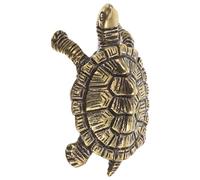 NESTINGHO Decorative Brass Turtle Door Knob Easy Mounting Screws for Wardrobe Cabinet Drawer Handles in Kitchen and Home Furniture