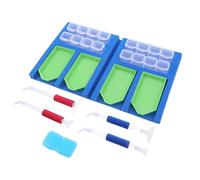 NESTINGHO DIY Beads Painting Tools Organizer Tray with Foldable Storage Rack, Blue Sponge and Plastic Material for Embroidery and DIY Bead Drawing, Prevents Mixing and Keeps Accessories Neat