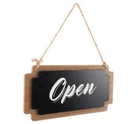 NESTINGHO Double Sided Wooden Hanging Small Business Sign with Open and Closed Display, Seamless Switching, Minimalist Matte Wood Design for Storefront and Shop Signs