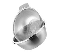 NESTINGHO Drain Basket Set Stainless Steel Double-Layer Fruit and Vegetable Washing Basket Efficient Food Storage and Faster Draining in Silver for Kitchen Use