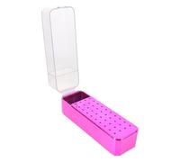 NESTINGHO Drill Bit Holder Tool Box with 40 Holes Acrylic Dustproof Organizer Case Featuring Fully Enclosed Design and Space-saving Compact Size, Suitable for Home and Toolboxes