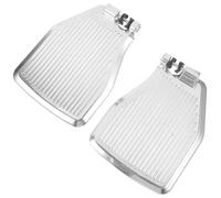 NESTINGHO Elevating Wheelchair Footrest Replacement Pedal Made of Lightweight Aluminum Alloy with Stable Support, Silver Metal Footplates Suitable for Wheelchair Users and People with Lower