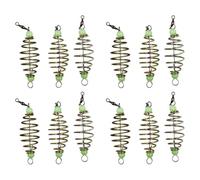 NESTINGHO Fishing Bait Cage Spring Holder 3.15In Olive Shape Glow-In-The-Dark Beads for Carp Feeder Coarse Angling Outdoors