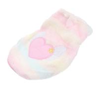 NESTINGHO Flannel Warm Pet Vest with Cartoon Embroidered Angel Wings Winter Dog Clothes for Small Dogs and Cats Soft Chihuahua Puppy T-shirt Cozy Cold-resistant Costume for Daily Wear