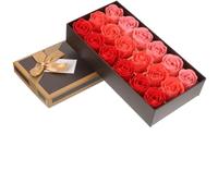 NESTINGHO Floral Scented Bath Soap Rose Flower Bouquet with Artificial Soap Rose Petals Featuring a Storage Box for Bathroom or Porch Decoration during Graduation Time