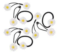 NESTINGHO Flower Hair Ties 9pcs Daisy Elastic Hair Rope Plastic Rubber Bands for Daily Styling Suitable for Women and Daughters