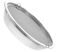 NESTINGHO French Fries Serving Plate Thickened Metal Dish Stainless Steel with Oil Drain Filter Simple Shape Tray for Snacks and Desserts for Restaurant and Banquet Use