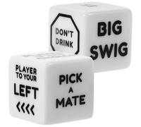 NESTINGHO Game Dice Adult Drinking Party Dice Home Bachelorette Bar Finger Game Roulette Easy Storage Banquet Favors Set of 2