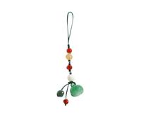 NESTINGHO Gift Chain Female Safe Friends Handy and Families Delicate Green Jade Agate Keyring Hanging Pendant, Easy to Attach and Detach, Keep Small Phone Items