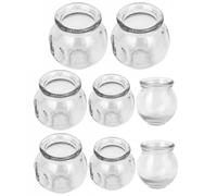 NESTINGHO Glass Cupping Set Easy to Use 8pcs for Therapy and Body Massage Vacuum Cups to Dispel Wind and Dampness, Professional Fire Cupping Kit for Home and Salon