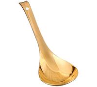 NESTINGHO Golden Brass Rice Scoop with Non-Stick Surface and Easy to Clean Design Stylish Kitchen Rice Spoon for Home Use