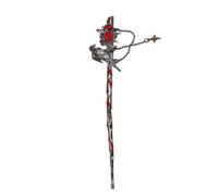 NESTINGHO Gothic Rose Hair Stick Cross Hair Pin in Silver Alloy with Matte and Partial Gloss Finish Suitable for Party and Cosplay Vintage Retro Style for Women