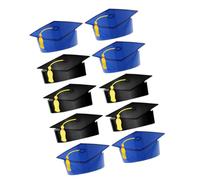 NESTINGHO Graduation Caps 20pcs Paper Graduation Caps for and Students, Black and Blue, Lightweight, Headdress Decoration, Graduation Season Party Decorations and Photo Booth Props
