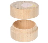 NESTINGHO Hair Keepsake Box Wooden Round Container for Organizing First Haircut Strands and Childhood Memories