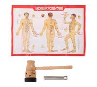 NESTINGHO Handheld Moxa Burner Professionals and Beginners for Home and Work Handheld Gourd Moxa Box Ergonomic Portable Moxibustion Box Set with Pusher and Acupuncture Point Chart