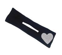 NESTINGHO Heart Rhinestone Hair Bun Maker for Women Hair Donut Curler Black Love-shaped Design Gift for Daily Wear and Special Occasions