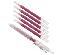 NESTINGHO Heat Erasable Fabric Marking Pen Set for Sewing and Embroidery with 0.8mm Medium Point, Plastic Liquid Material, Includes 6 Refills, for Linen and Textiles in Crafts Projects
