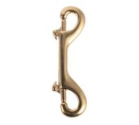 NESTINGHO Heavy Duty Double Ended Snap Hook with Double Sided Clip, Brass Metal Bolt Snap Hook for Pet Leash and Bag Attachment, Easy to Attach and Detach, for Outdoor Use and Training