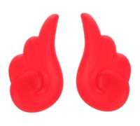 NESTINGHO Helmet Decorations Angel Wings Helmet Accessory Red Plastic Easy to Attach and Remove Adornment