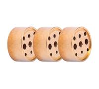 NESTINGHO Incense Burner in Golden Mini Column Shape with 9 Holes 3 Pcs Copper Alloy Therapy Burner for Relaxing and Incense Stick Holding Suitable for Study and Sauna