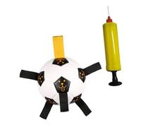 NESTINGHO Interactive Outdoor Dog Bite Soccer Ball Design with Inflator for Puppy Training Tug of War Chewing and Stress Relief Enhances Pet-owner Bonding