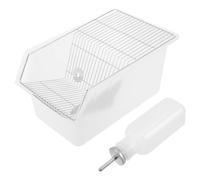 NESTINGHO Laboratory Mouse Breeding Cage Featuring Stainless Steel Material with Wire Mesh Lid, Plastic Lab Cage and Ventilated Structure, for Colony Management for Small Animals