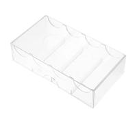 NESTINGHO Large Capacity Poker Chip Case with Four-Grid Design for Easy Viewing, Compact Ps Material Storage Box for Texas Poker Chips and Small Items Organising