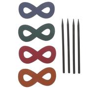 NESTINGHO Leather Hair Barrette 4Pcs Set with Simple Design for Hair Styling and Ponytail Holder in Daily Life for Women