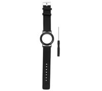 NESTINGHO Leather Wristband Protective Case Compatible with Bluetooth Tracker Breathable Flexible Hollow Design Lightweight Comfortable Strap for Men and Women Anti-bump Scratch-resistant