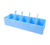 NESTINGHO Medication Counter Tray for Pharmacy and Compounding Centers, Blue Abs Pill Filling Tray with Secure Compartment Layout and Antislip Bottom, Universal Cart Compatible Multigrid